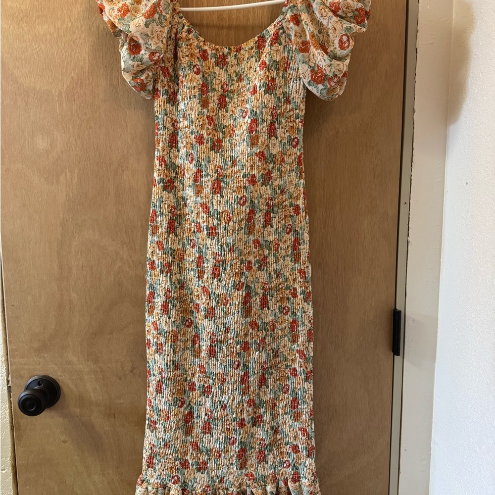 Hello Molly Multicolor Floral Smocked Dress